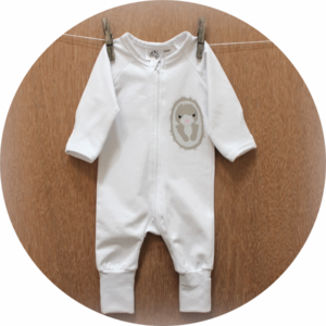 australian made baby jumpsuit romper with echo echidna