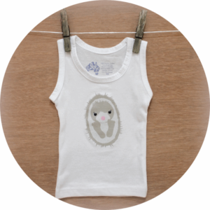 australian baby gifts organic baby singlet vest with echo echidna